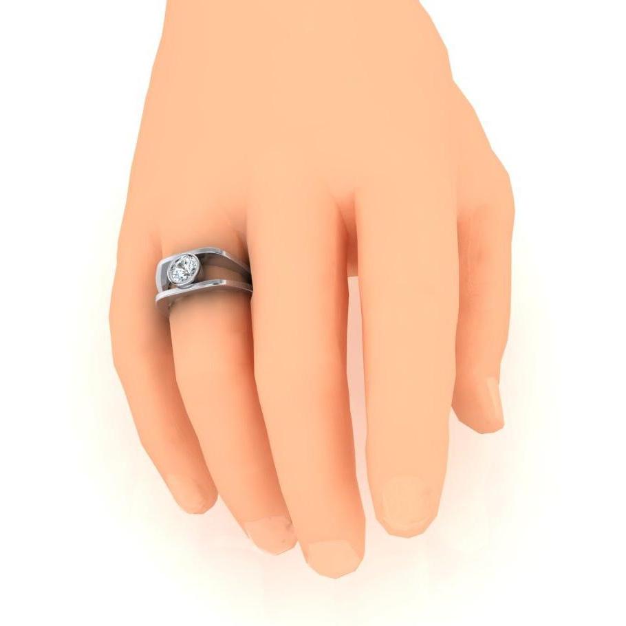 Splendido solitario con diamante anello anniversario gioielli 1 carato - harrychadent.it
