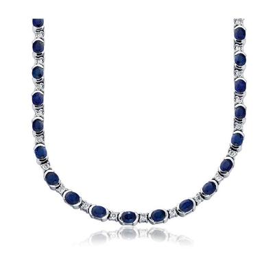 Sri Lanka Blue Sapphire Diamond 40,25 Carati Collana Donna - harrychadent.it