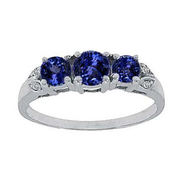 Tanzanite AAA Round Diamond 2.75 carati anello gioielli con pietre preziose - harrychadent.it