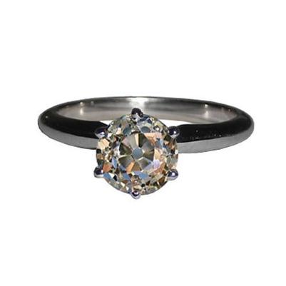 Vecchio minatore diamante solitario anello 2.51 carati nuovo oro bianco - harrychadent.it