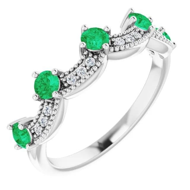 Vestibilità Comoda Fascia Diamantata Verde Smeraldo