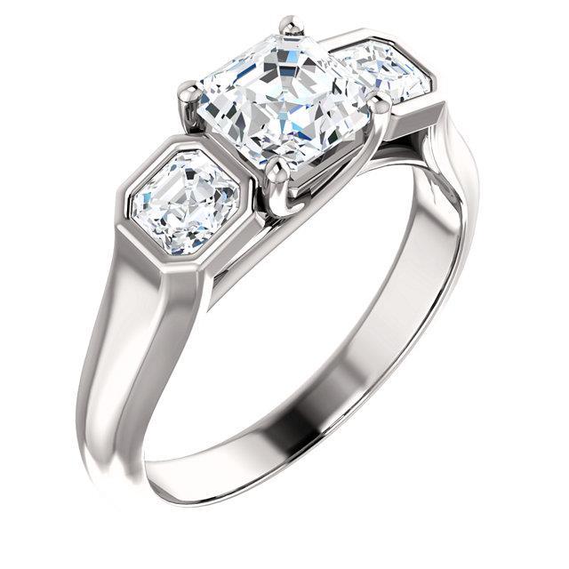 tre diamanti da 2,20 carati con anello di fidanzamento in oro bianco da 14 carati - harrychadent.it
