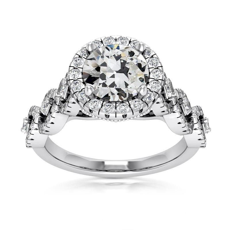 vecchio minatore Diamante Halo Ring Pave Infinity Style Gold 7,50 carati - harrychadent.it